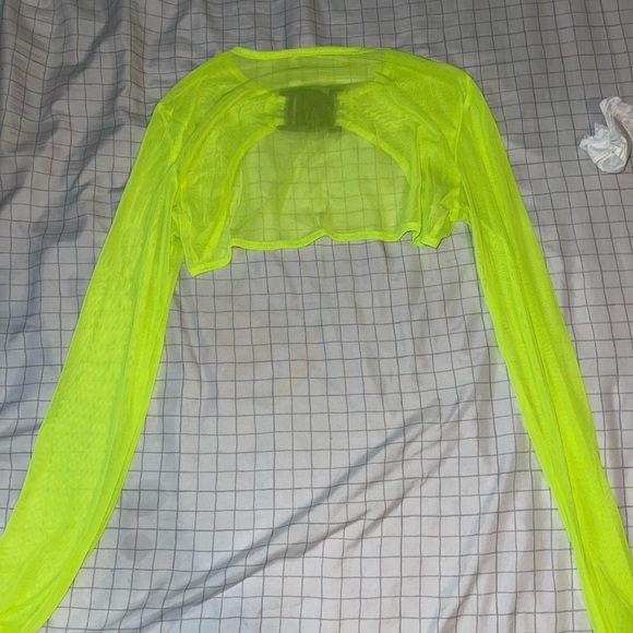 Neon Yellow Buckle Shrug - Picture 2 of 2